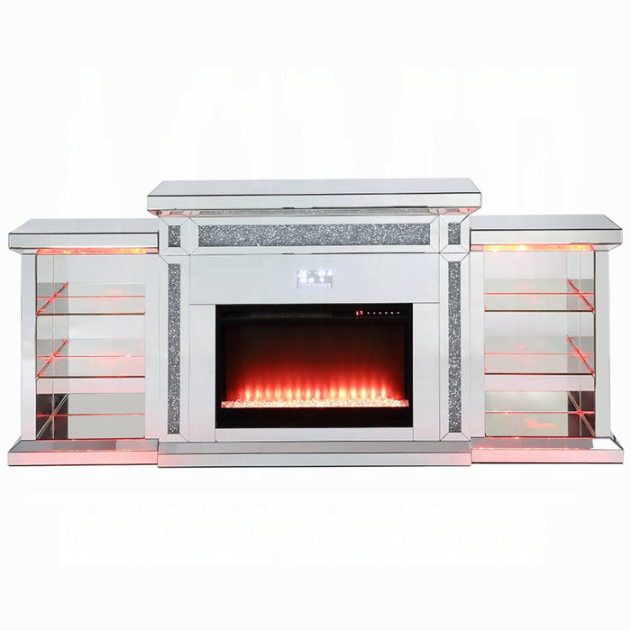ACME Noralie Fireplace W/Led & Bluetooth - Bed & Sofa Hub