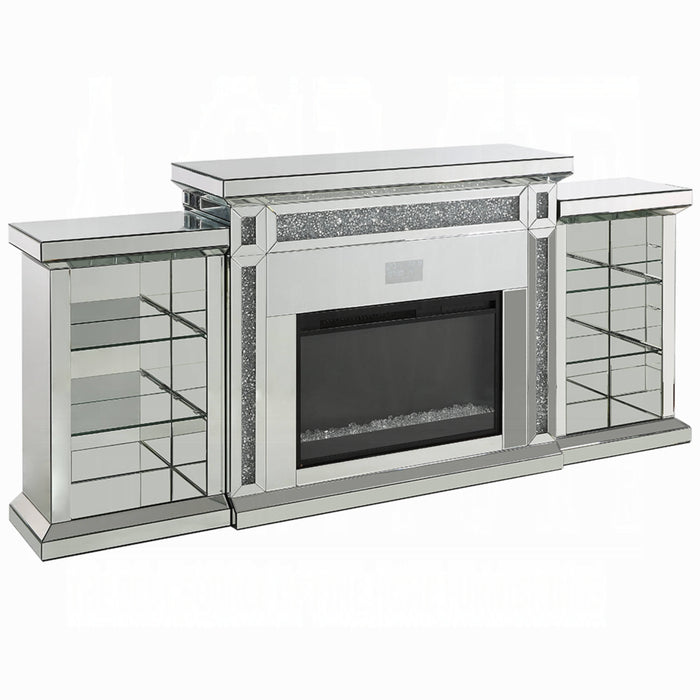 ACME Noralie Fireplace W/Led & Bluetooth - Bed & Sofa Hub