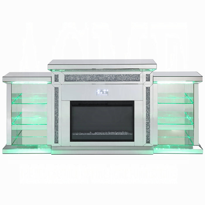 ACME Noralie Fireplace W/Led & Bluetooth - Bed & Sofa Hub