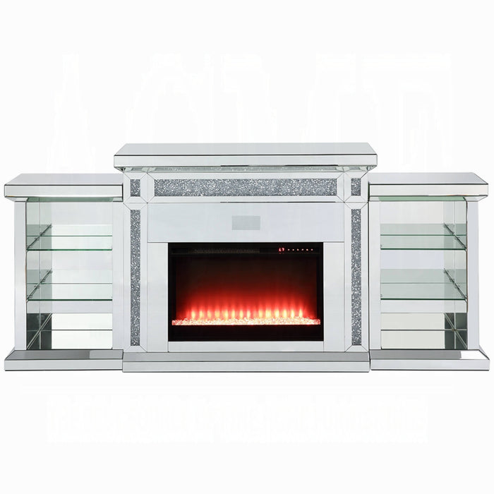 ACME Noralie Fireplace W/Led & Bluetooth - Bed & Sofa Hub