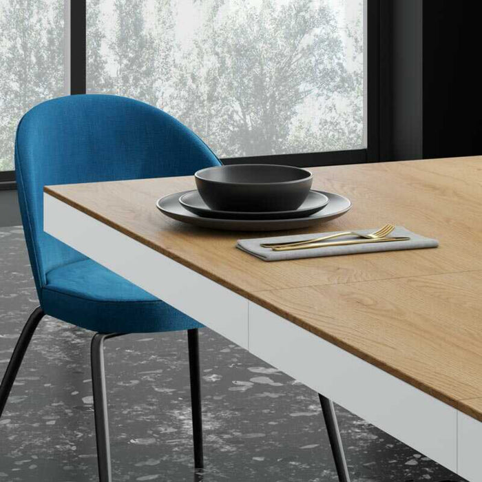 Maxima House Dining Table Moka with 2 Extensions - Bed & Sofa Hub