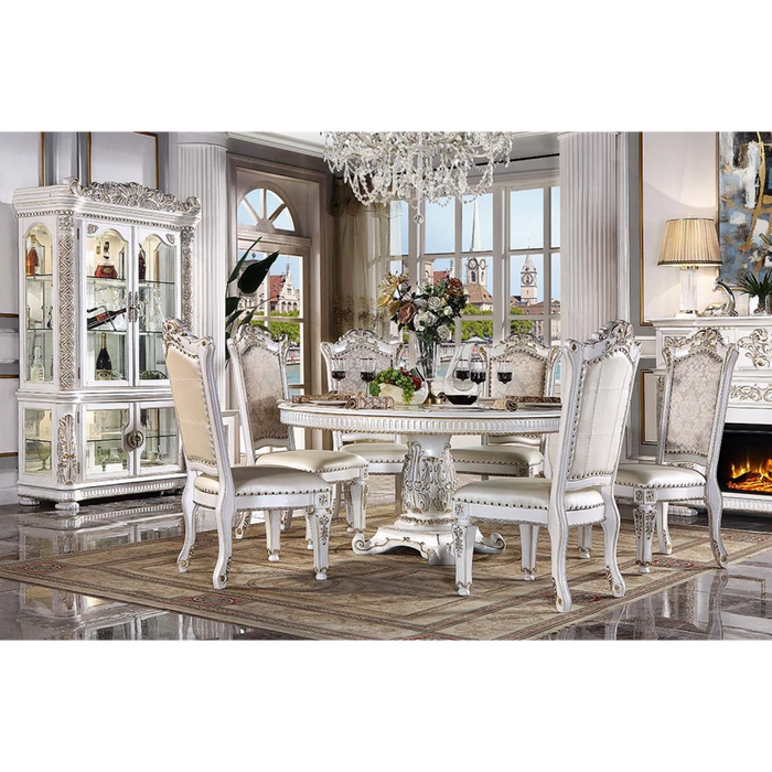 ACME Vendome Round Dining Table W/Pedestal Base - Bed & Sofa Hub