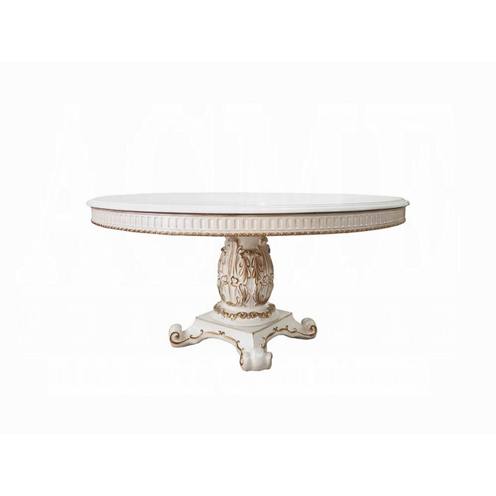 ACME Vendome Round Dining Table W/Pedestal Base - Bed & Sofa Hub