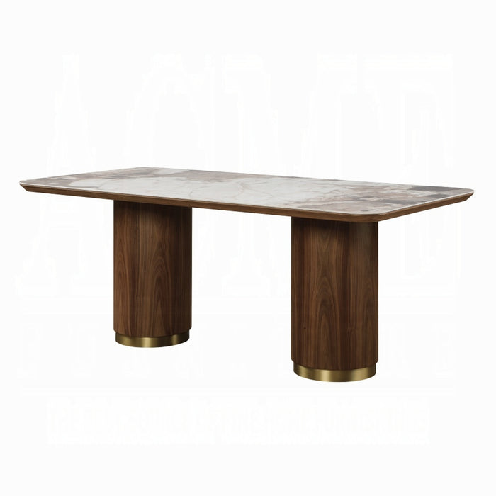ACME Willene Dining Table W/Ceramic Top - Bed & Sofa Hub