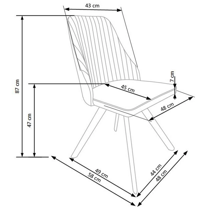 Maxima House Dining Set Oriana with 6 Chairs - Bed & Sofa Hub