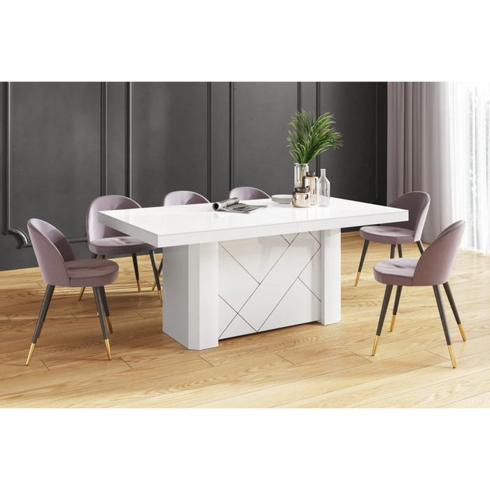 Maxima House Dining Table with 6 Extensions Losok Max for Up to 20 People - Bed & Sofa Hub