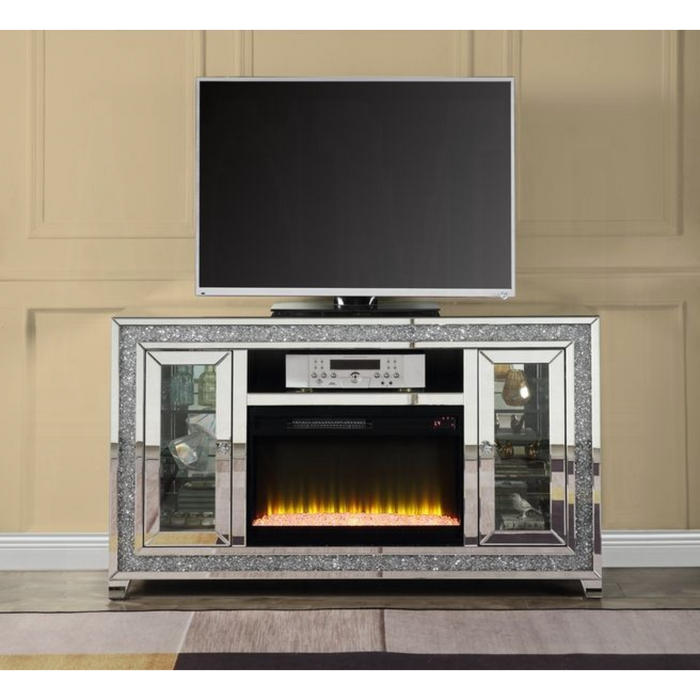 ACME Noralie Tv Stand W/Fireplace & Led - Bed & Sofa Hub