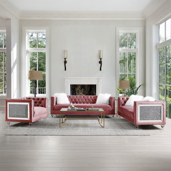 ACME Heibero II Loveseat W/2 Pillows - Bed & Sofa Hub