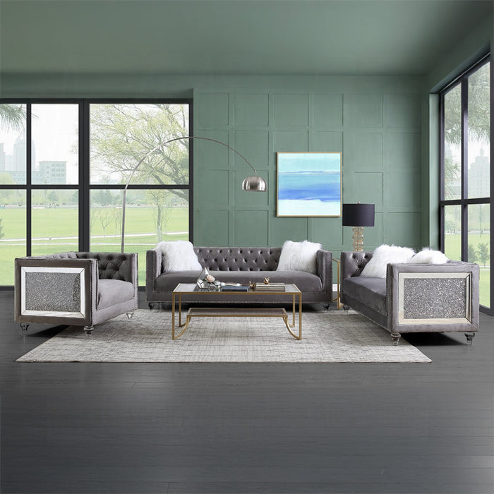 ACME Heibero II Loveseat W/2 Pillows - Bed & Sofa Hub