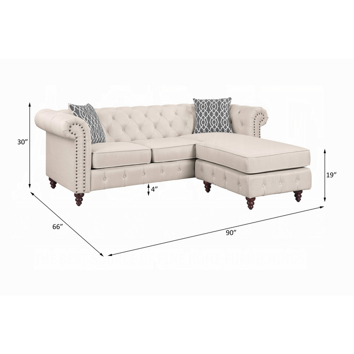 ACME Waldina Reversible Sectional Sofa - Bed & Sofa Hub
