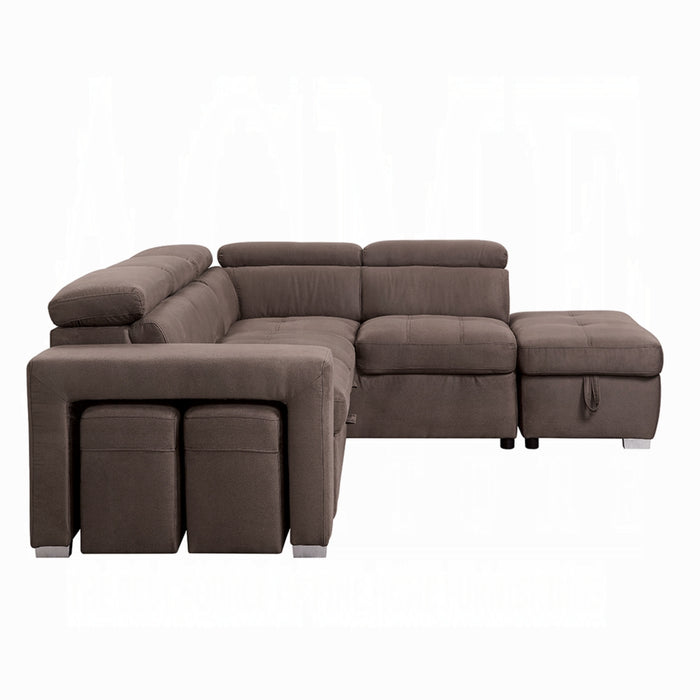 ACME Acoose Sectional Sofa W/Sleeper - Bed & Sofa Hub