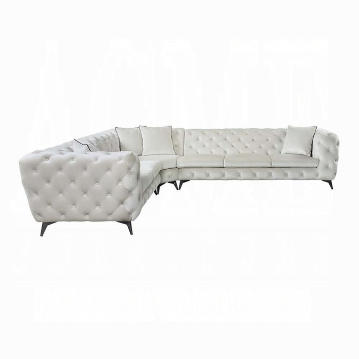 ACME Atronia Sectional Sofa W/4 Pillows - Bed & Sofa Hub