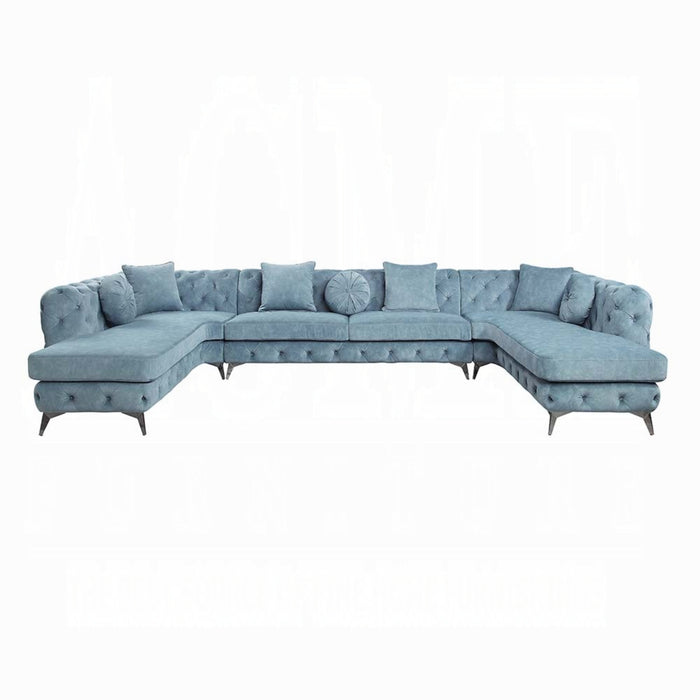 ACME Zerah Sectional Sofa W/7 Pillows - Bed & Sofa Hub
