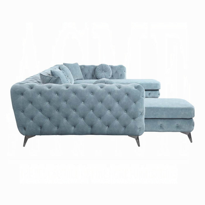 ACME Zerah Sectional Sofa W/7 Pillows - Bed & Sofa Hub