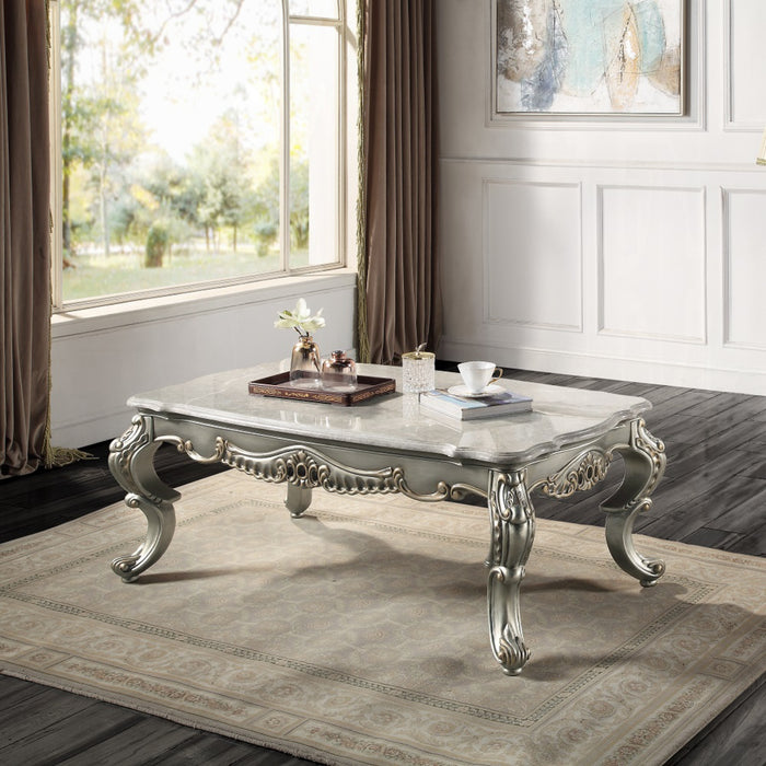 ACME Miliani Coffee Table W/Marble Top - Bed & Sofa Hub