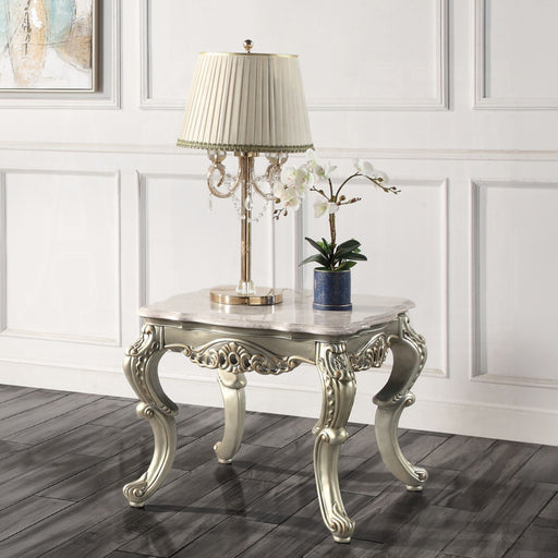 ACME Miliani End Table W/Marble Top - Bed & Sofa Hub