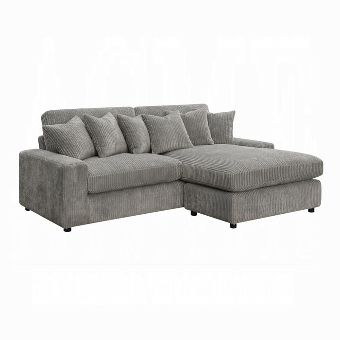 ACME Tavia Reversible Sectional Sofa W/6 Pillows - Bed & Sofa Hub