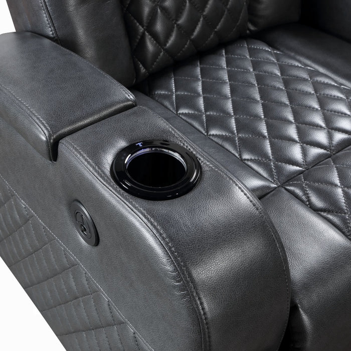 ACME Alair Power Motion Recliner W/Bluetooth, Wireless Charger & Cupholder - Bed & Sofa Hub