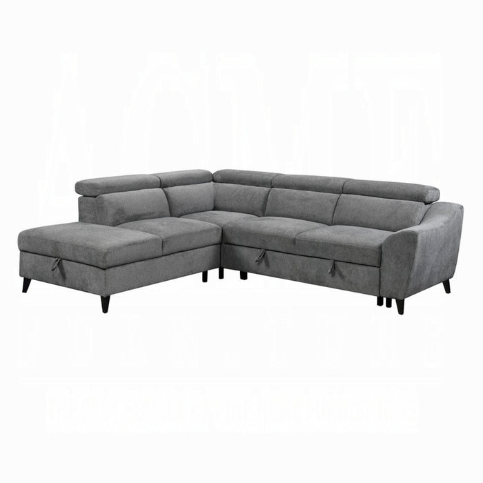 ACME Wrenley Sectional Sofa W/Sleeper & Storage - Bed & Sofa Hub