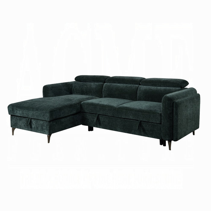 ACME Zadok Sectional Sofa W/Sleeper & Storage - Bed & Sofa Hub
