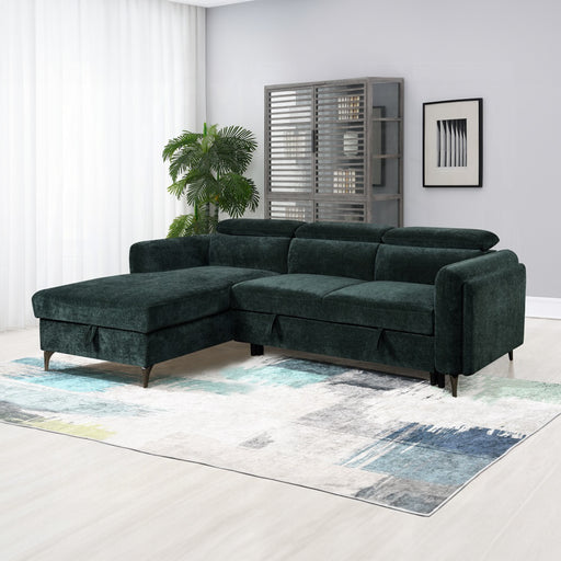 ACME Zadok Sectional Sofa W/Sleeper & Storage - Bed & Sofa Hub