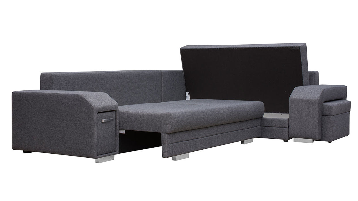 Maxima House Sectional FULL XL Sleeper Sofa MAGNUS S with storage MIR042 - Bed & Sofa Hub