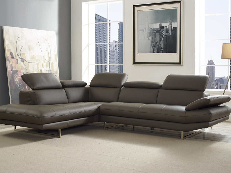 Whiteline Modern Living Pandora Sectional SL1351L-DGRY - Bed & Sofa Hub