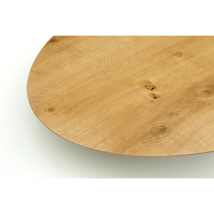 Maxima House Solid Oak Wood Dining Table Alisa with Metal Legs - Bed & Sofa Hub