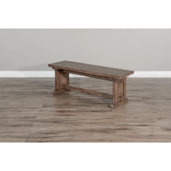 Sunny Designs Wood Side Bench Buckskin - Bed & Sofa Hub