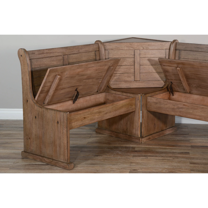 Sunny Designs Wood Breakfast Nook Dining Set Buckskin - Bed & Sofa Hub