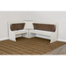 Sunny Designs Wood Breakfast Nook Dining Set Marble White and Buck Skin - Bed & Sofa Hub