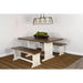 Sunny Designs Rectangular Wood Dining Table Marble White and Buck Skin - Bed & Sofa Hub