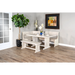 Sunny Designs Wood Side Bench Marble White - Bed & Sofa Hub