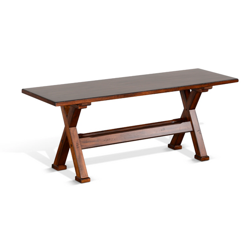 Sunny Designs Wood Vintage Side Bench Vintage Mocha - Bed & Sofa Hub
