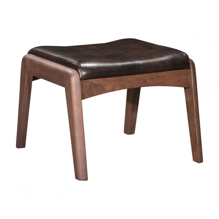 Zuo Bully Lounge Chair & Ottoman Brown - Bed & Sofa Hub