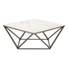 Zuo Tintern Coffee Table White & Antique Bronze - Bed & Sofa Hub