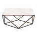 Zuo Tintern Coffee Table White & Antique Bronze - Bed & Sofa Hub