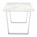 Zuo Atlas Dining Table White & Silver - Bed & Sofa Hub
