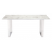 Zuo Atlas Dining Table White & Silver - Bed & Sofa Hub