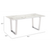 Zuo Atlas Dining Table White & Silver - Bed & Sofa Hub