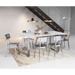Zuo Atlas Dining Table White & Silver - Bed & Sofa Hub