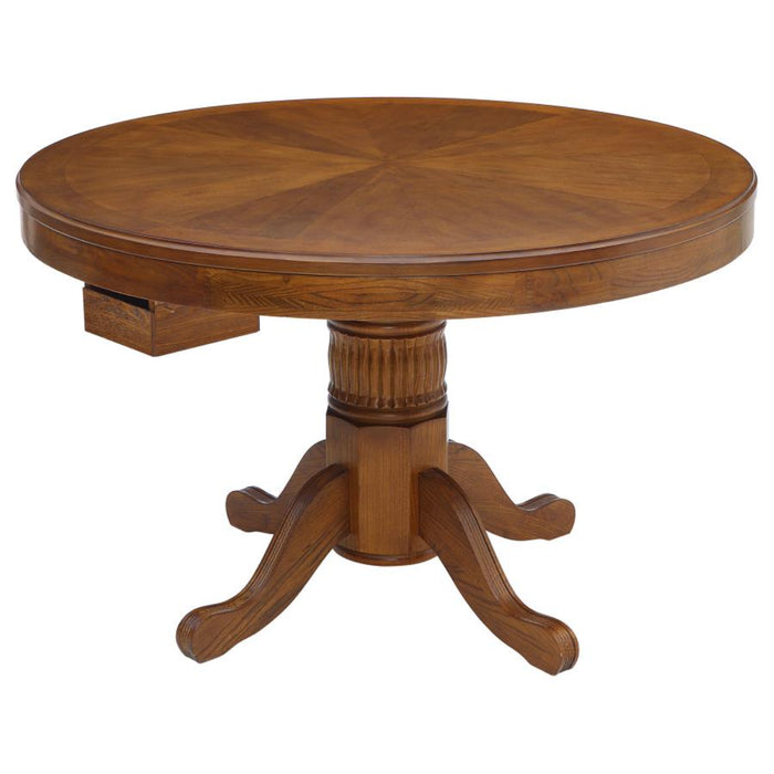 Coaster Mitchell 5-piece 3-in-1 Game Table and Dining Room Set Amber - Bed & Sofa Hub