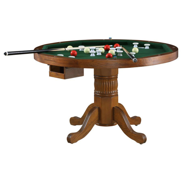 Coaster Mitchell 5-piece 3-in-1 Game Table and Dining Room Set Amber - Bed & Sofa Hub