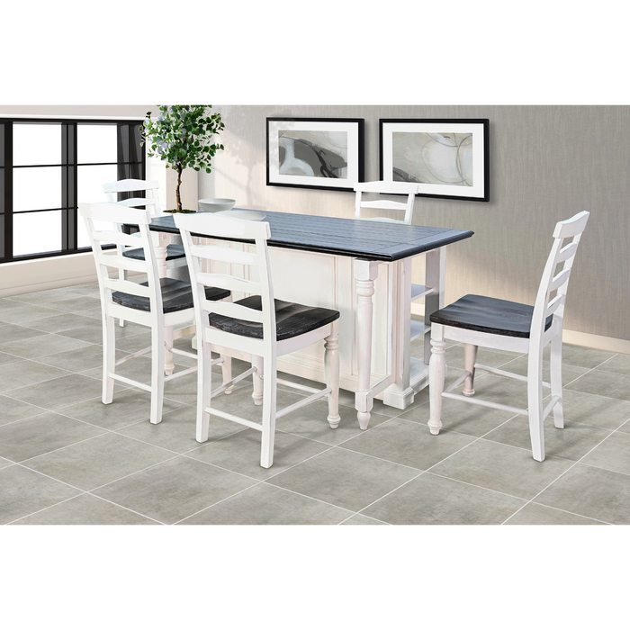 Sunny Designs Carriage House Kitchen Island, 13" Drop Leaf European Cottage - Bed & Sofa Hub