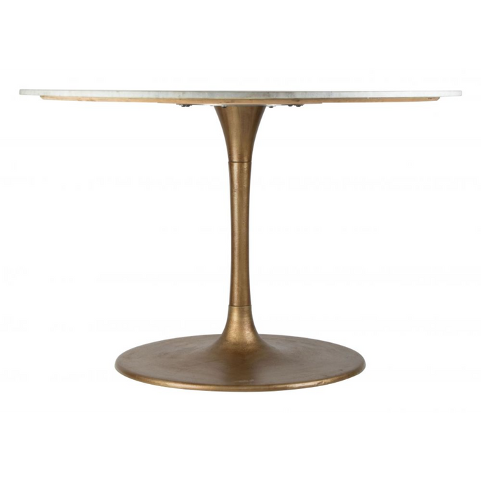 Zuo Ithaca Dining Table White & Gold - Bed & Sofa Hub