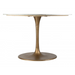 Zuo Ithaca Dining Table White & Gold - Bed & Sofa Hub
