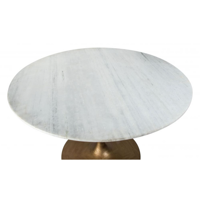 Zuo Ithaca Dining Table White & Gold - Bed & Sofa Hub