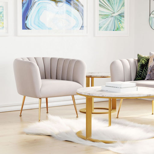 Zuo Deco Accent Chair Beige - Bed & Sofa Hub