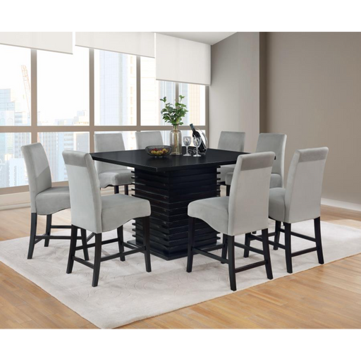 Coaster Stanton 9-piece Square Counter Height Dining Room Table Set Grey - Bed & Sofa Hub