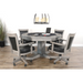 Sunny Designs Game Chair with Casters, Cushion Seat & Back Alpine Grey - Bed & Sofa Hub